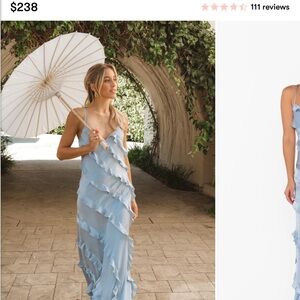 Show Me Your MuMu Light Blue Luxe Satin Bridesmaid Dress